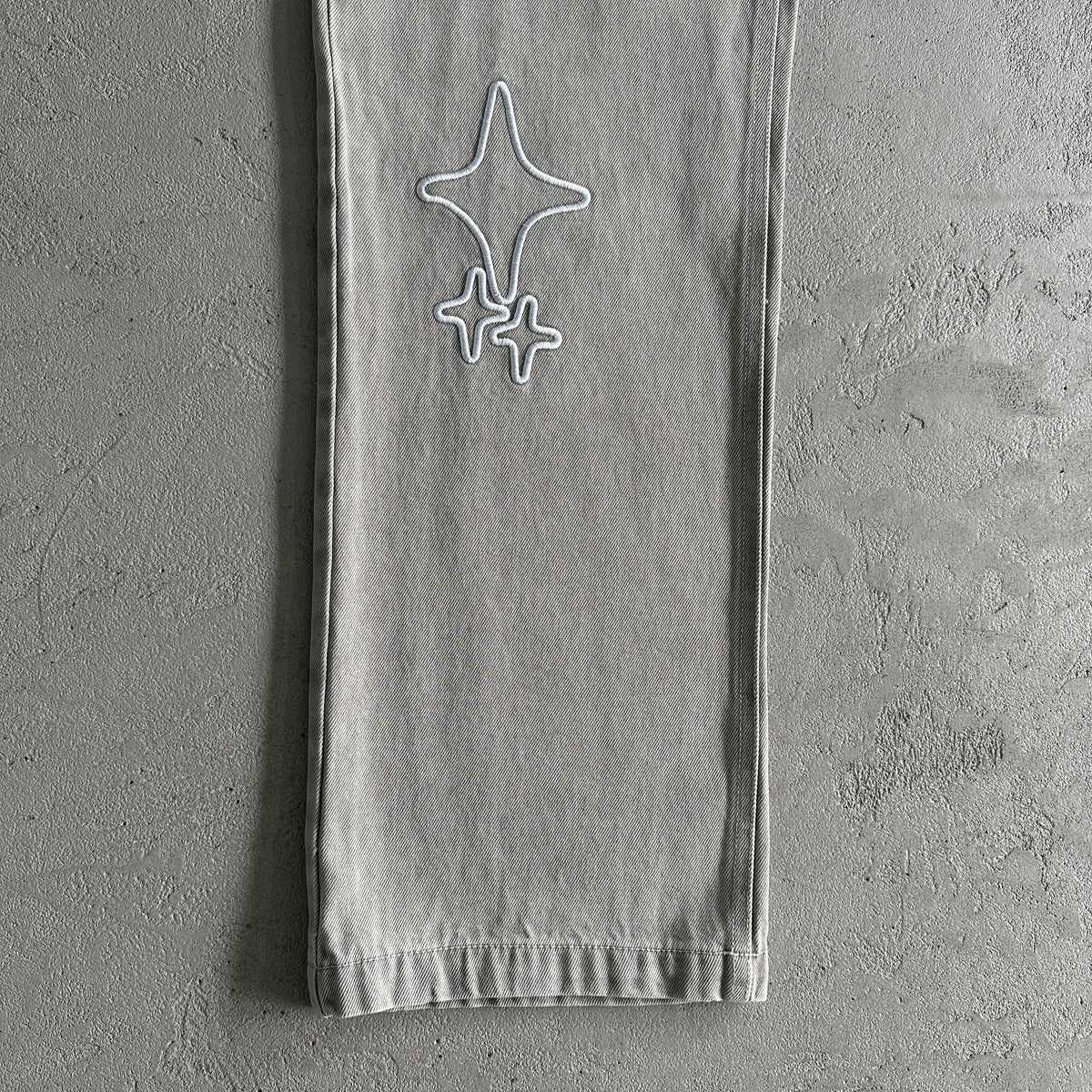Broken P White Star Pants