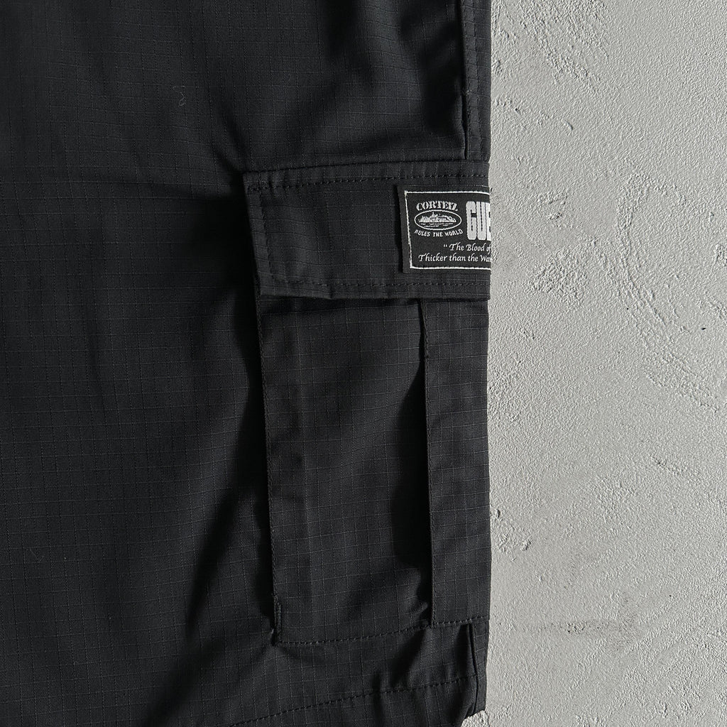 Corteiz Black Cargo Shorts