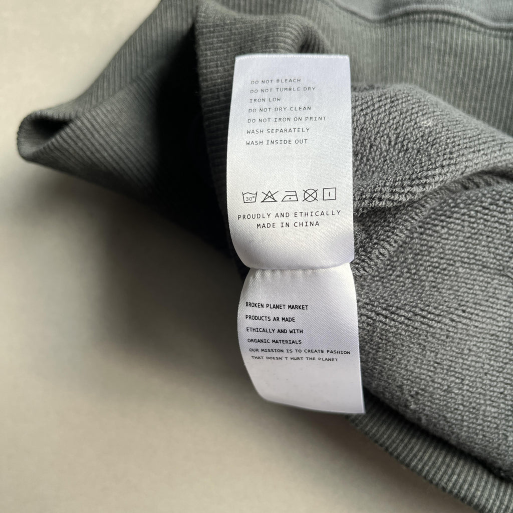 Broken P Planet Zip Up Hoodie Grey