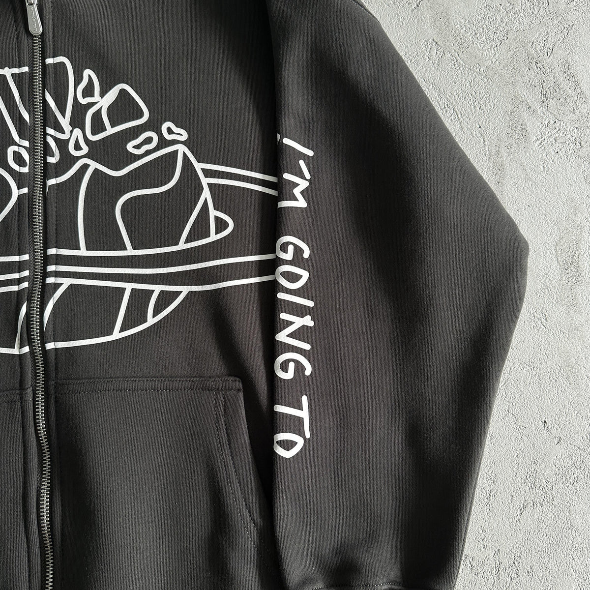 Broken P Zip Up Hoodie