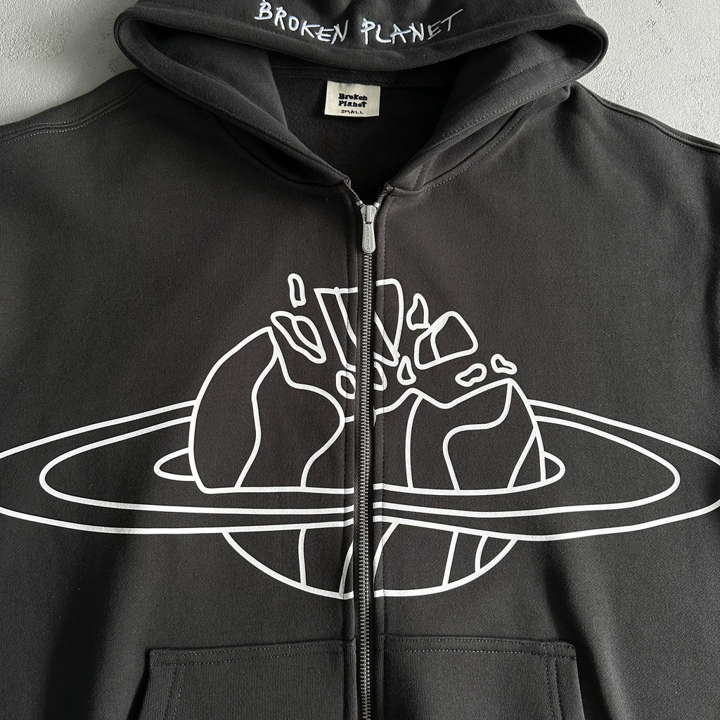 Broken P Zip Up Hoodie