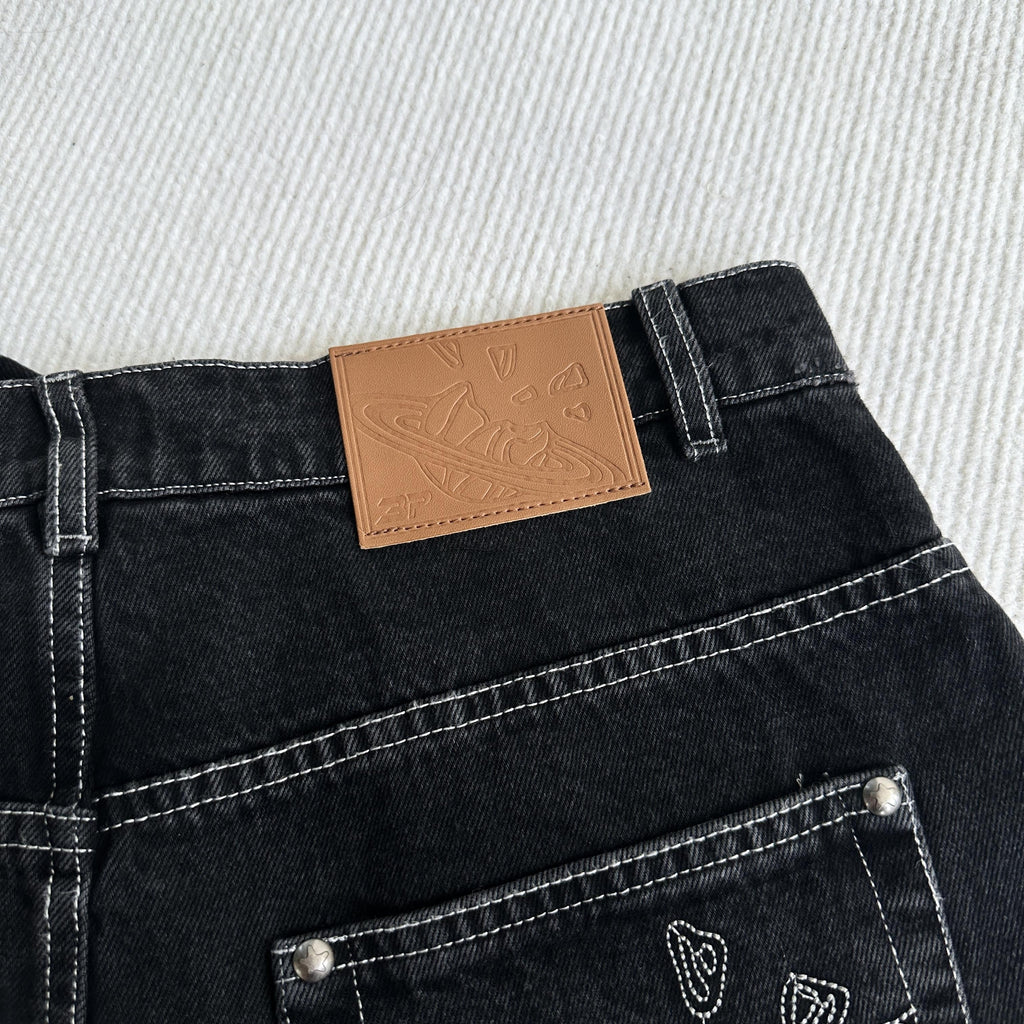 Broken P Denim Jeans Shorts