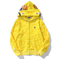 BAPE Shark Yellow Zipper Hoodie