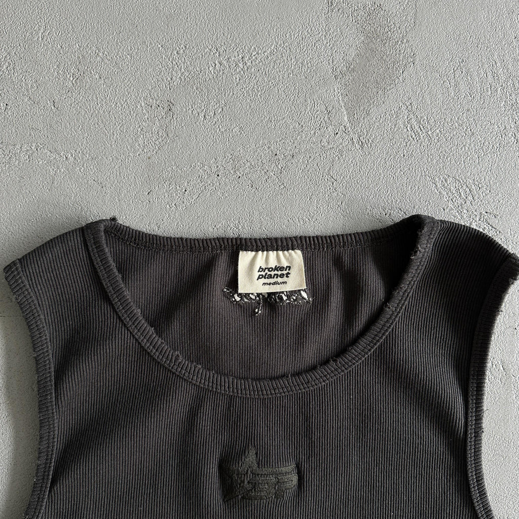 Broken P Mens Washed Ribbde Tank Top