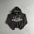 Broken P Double Zip Up Hoodie
