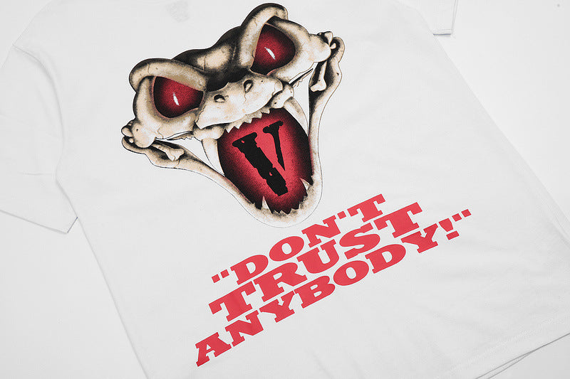 Vlone DON'T TRUST ANYBODY snake head print T-shirts
