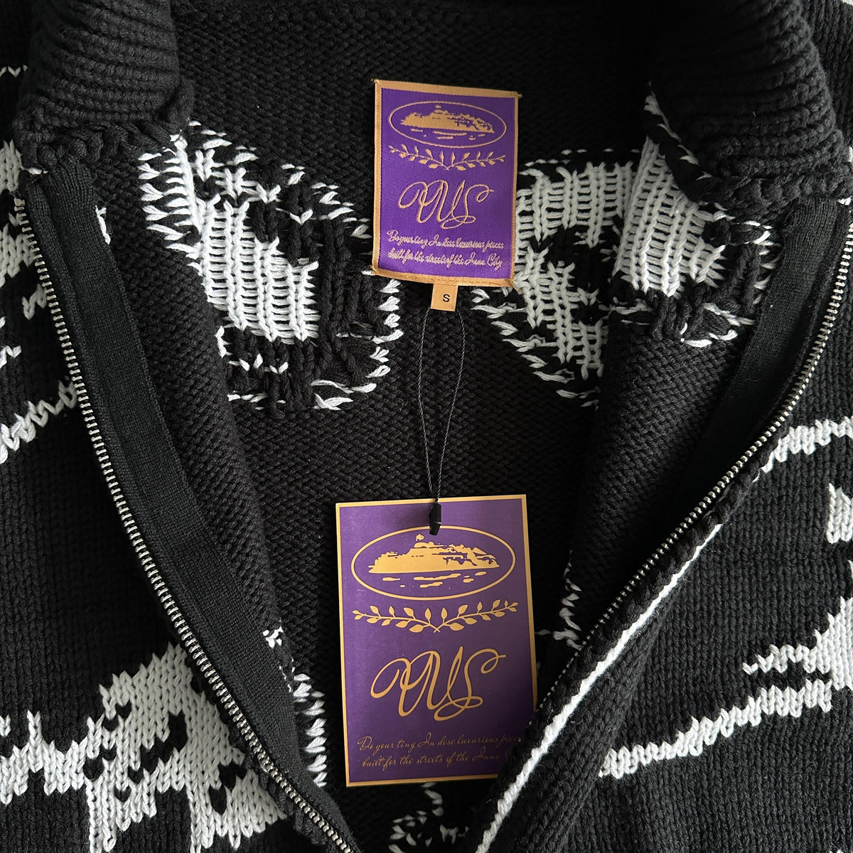 Corteiz heavy knit jacquard sweater