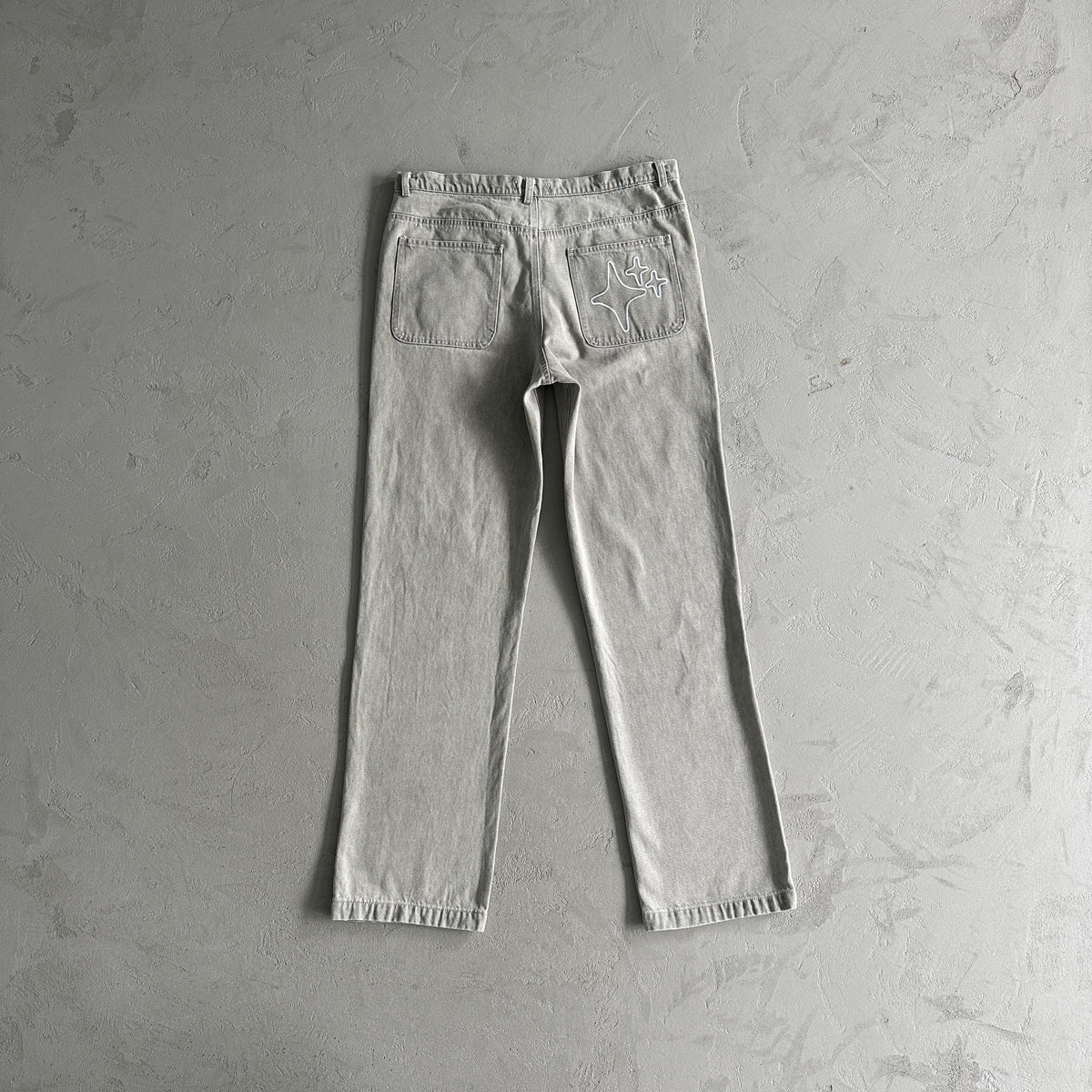 Broken P White Star Pants