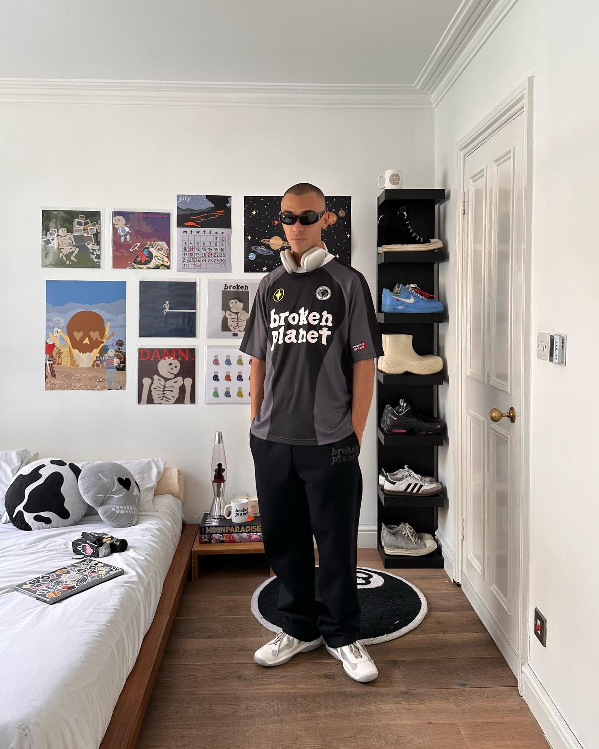 Broken P Staight Leg Sweatpants Black