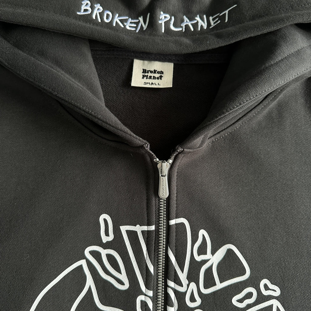 Broken P Zip Up Hoodie